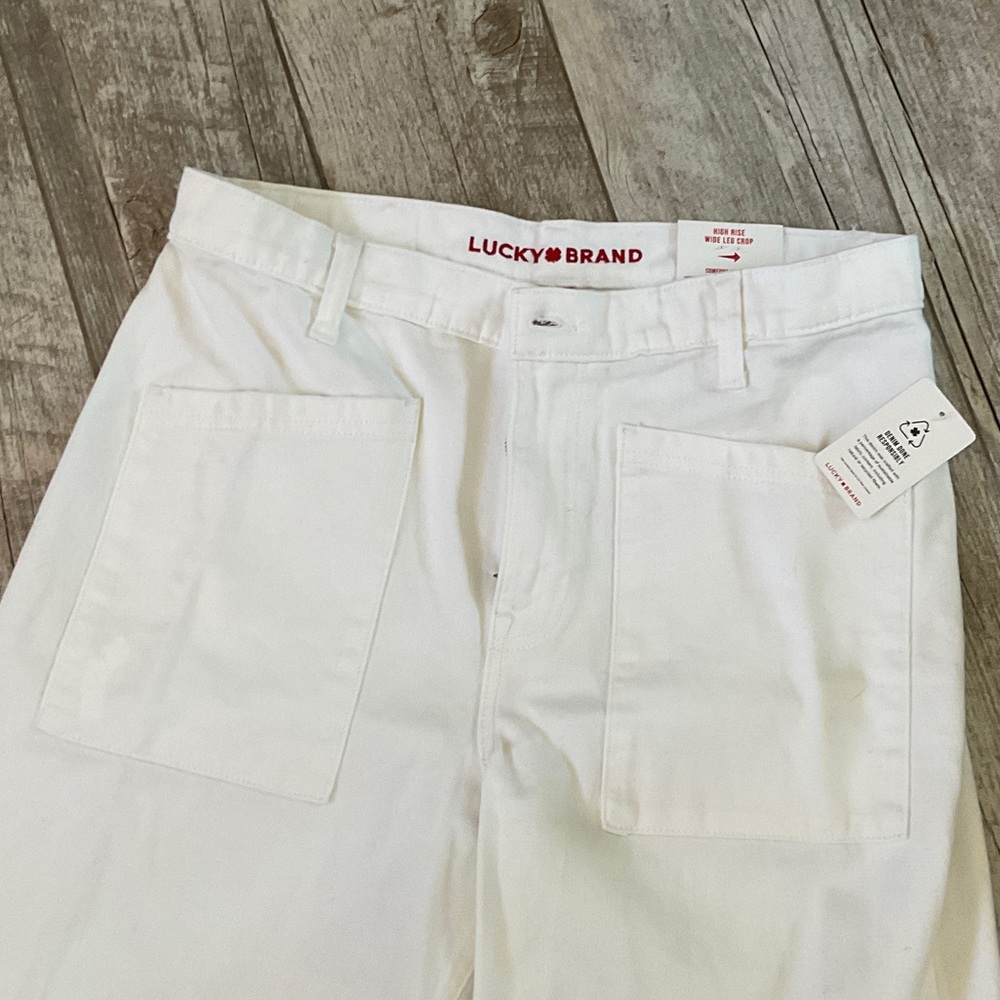 LUCKY BRAND High Rise Wide Leg Crop Jeans